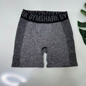 Gynshark Womens Black Marl Charcoal Pull On Athletic Flex Workout Shorts Size XS